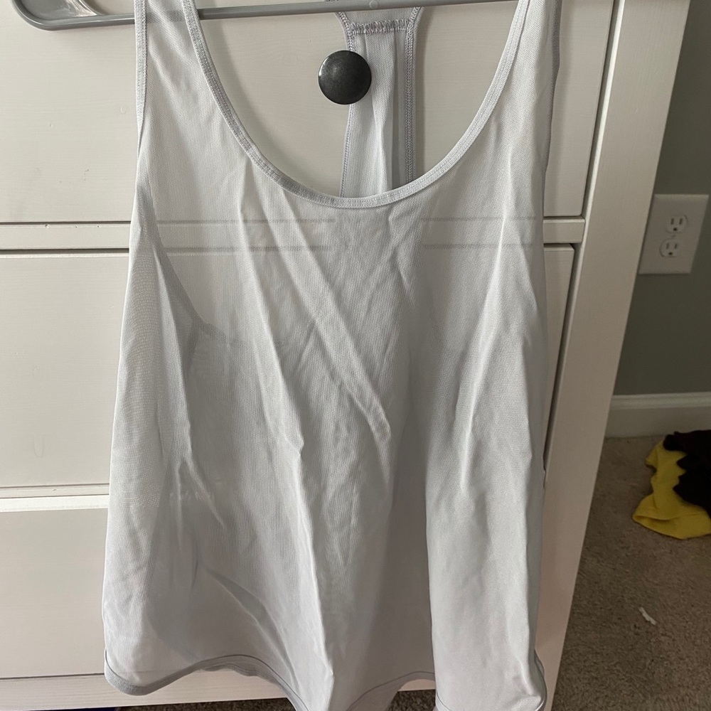 Mesh grey lulu lemon athletic tank